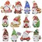Christmas Diamond Painting Keychain Kit, 5D DIY Diamond Painting Art Santa Gnomes Hanging Ornament Full Drill Diamond Key Rings Pendant for Beginners Kids Adults Christmas Tree Home Decorations